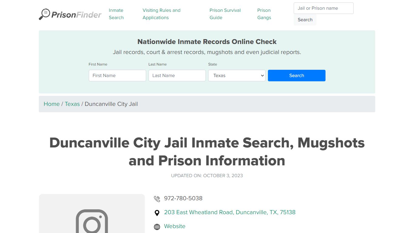 Duncanville City Jail Inmate Search, Mugshots, Visitation, Phone no ...